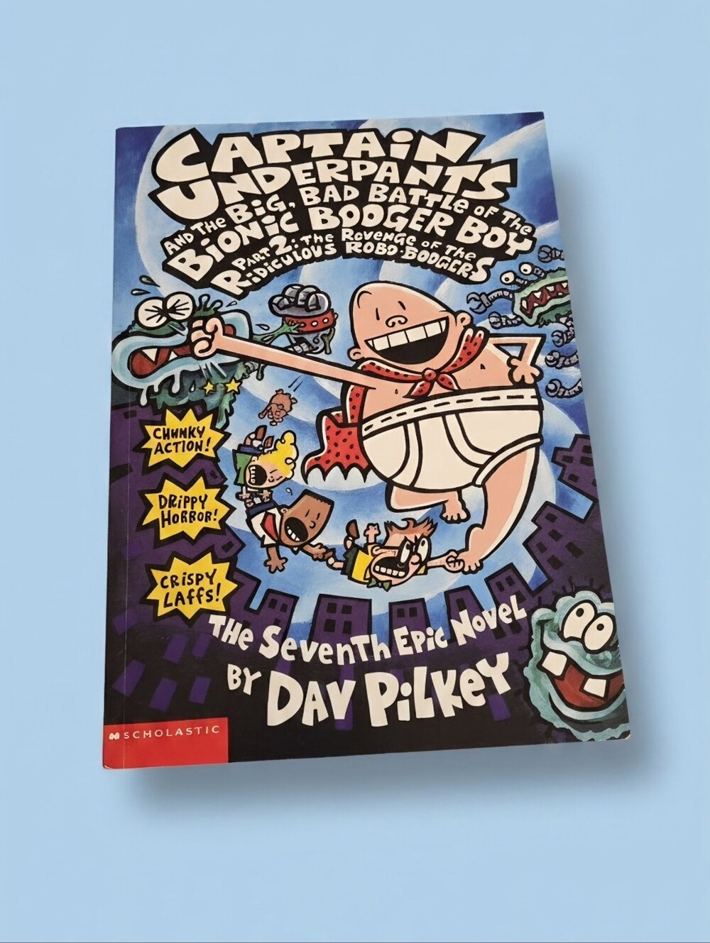 Scholastic Captain Underpants Book Art in White & Red